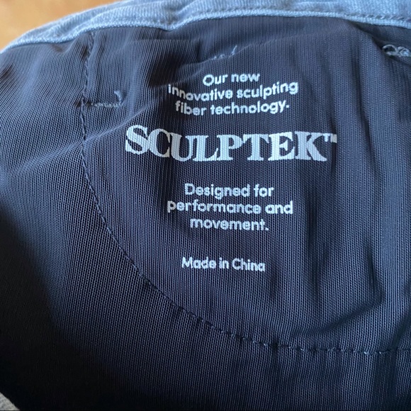 Athleta High Rise Sculptek Gray Stretch Jean raw frayed hem. Not shown - Picture 13 of 16